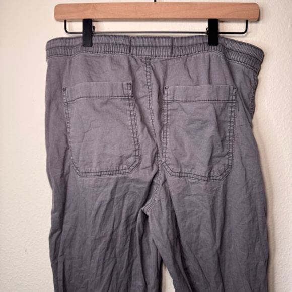 Hollister Adjustable Rise Parachute Pants Size M Gray Baggy Cotton Y2K Casual - Picture 5 of 5